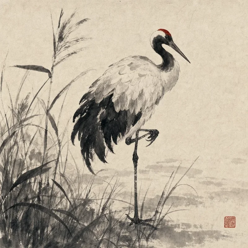Chinese ink painting example