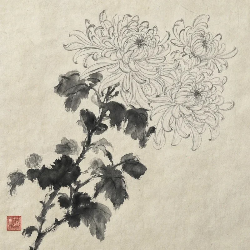 Chinese ink painting example 6